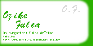 ozike fulea business card